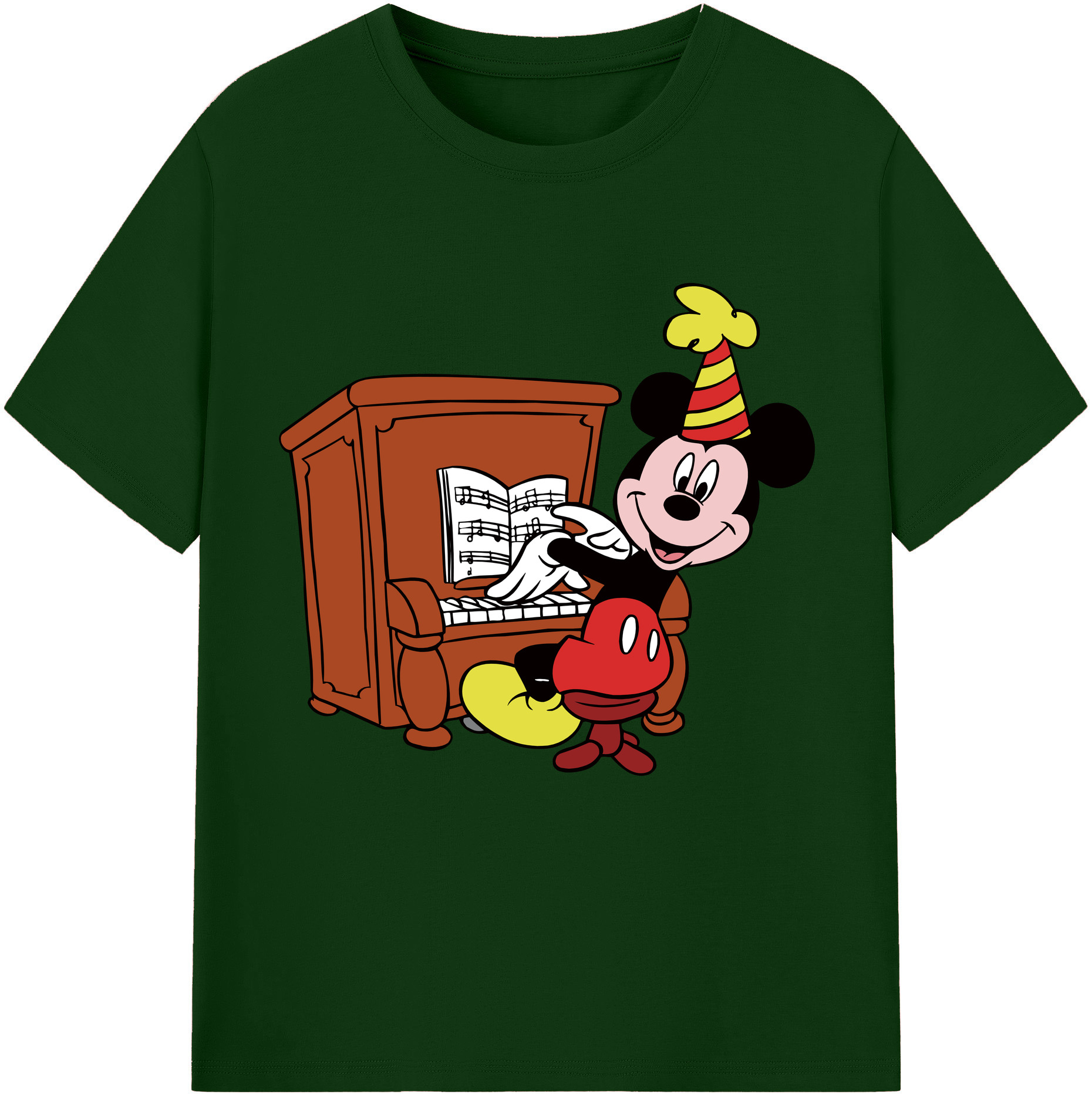 （画像用） ミッキーマウス Mickey Mouse 綿100％半袖Tシャツ（フロントプリント）